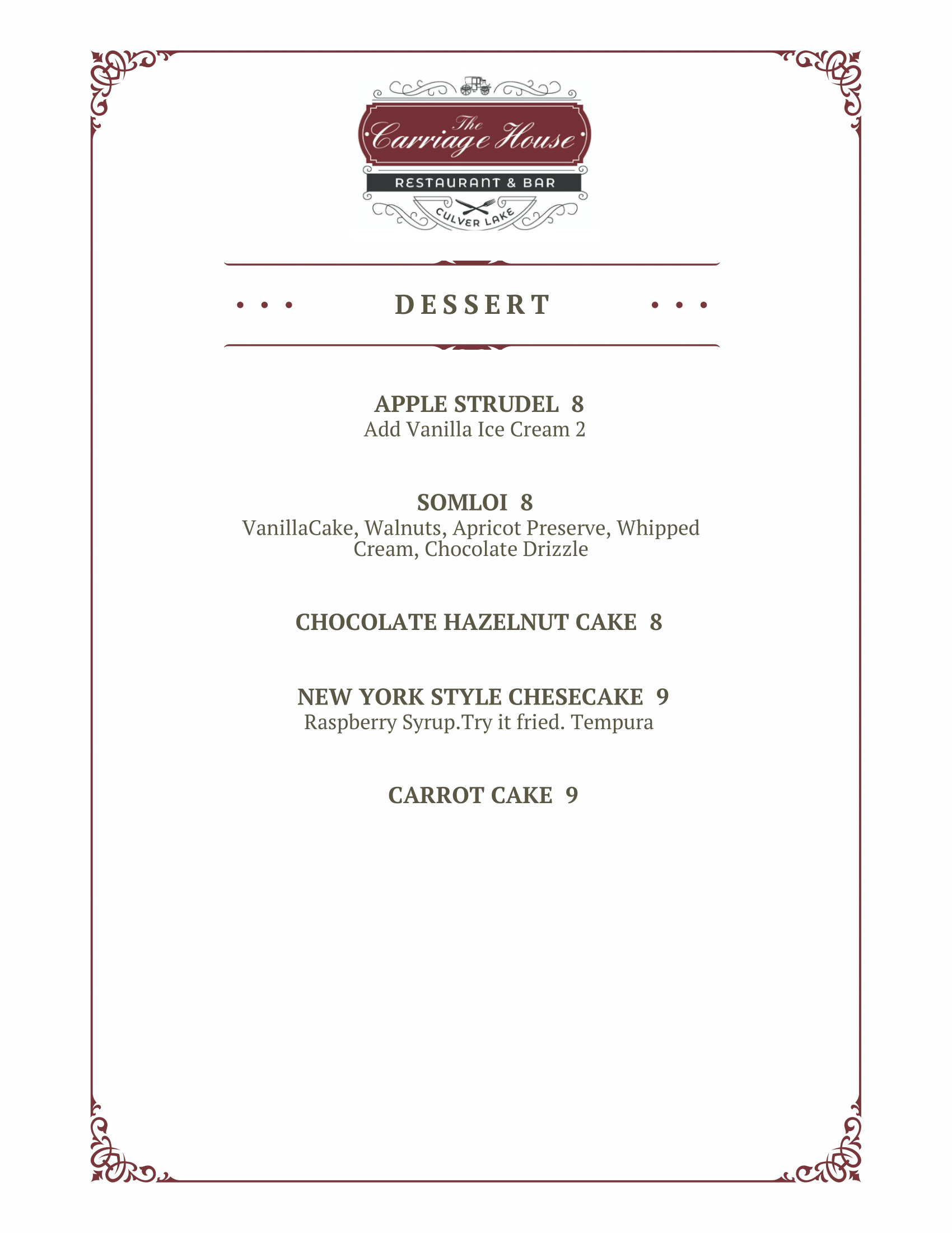 CARRIAGE HOUSE MENU 10222024 5